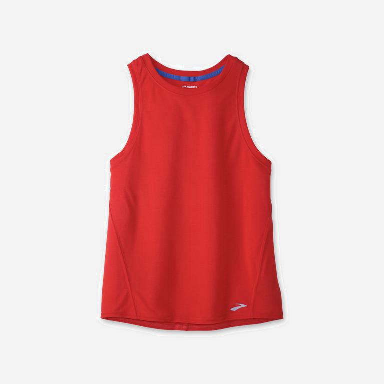 Brooks Distance Running Tank Dame Pris - Rød - Norge (URB067452)